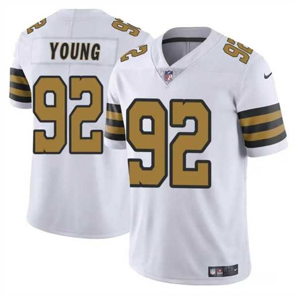 Men & Women & Youth New Orleans Saints #92 Chase Young White Color Rush Limited Stitched Jersey->new orleans saints->NFL Jersey